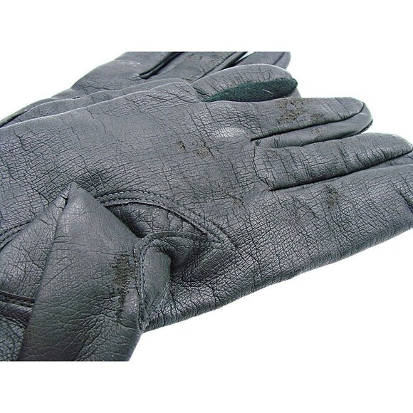 Vintage Womens Black Fashion Faux Fur Partially Lined Stretch Gloves Size B - Picture 6 of 12